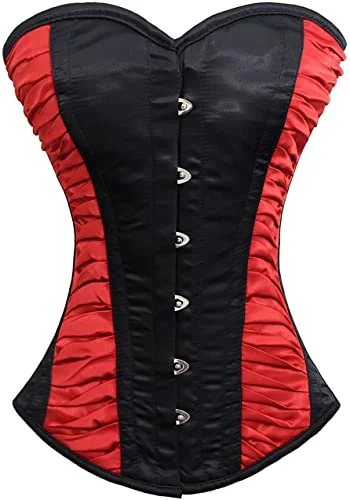 Hartog Black & Red satin Overbust Corset