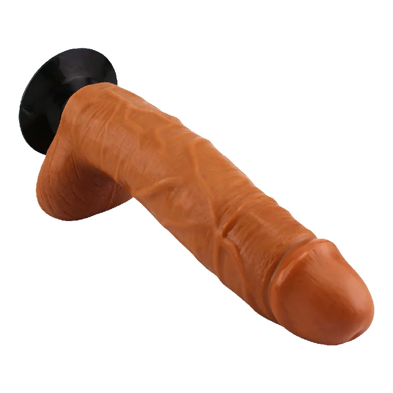 10" Vibrating Dildo - Dark