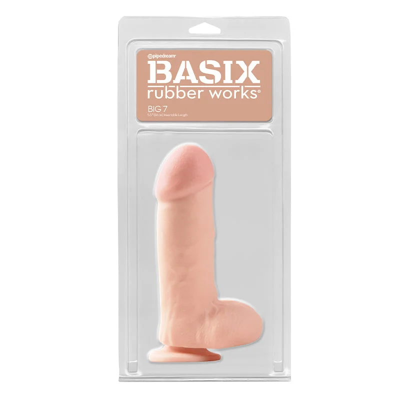 Basix Rubber Works - Big 7 With Suction Cup - Flesh