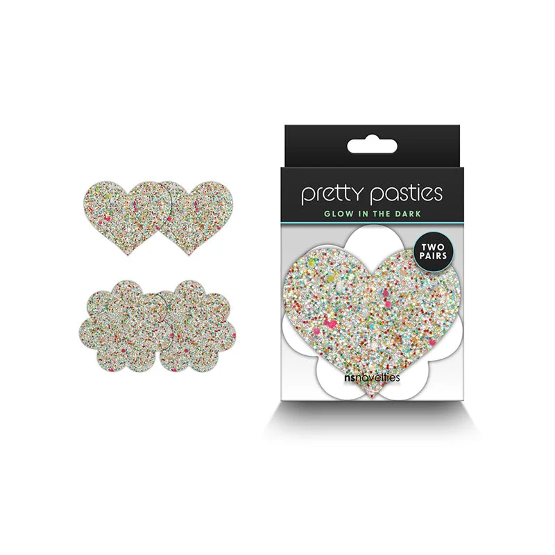 Pretty Pasties Heart & Flower Glow 2 Pair