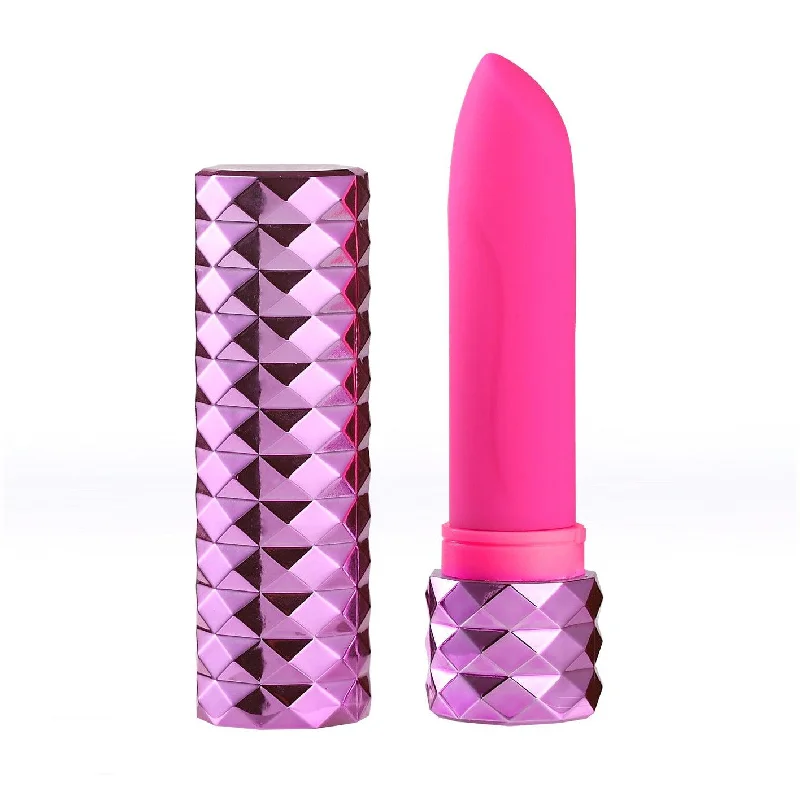 Roxie Crystal Gem Lipstick Bullet Vibrator - Pink