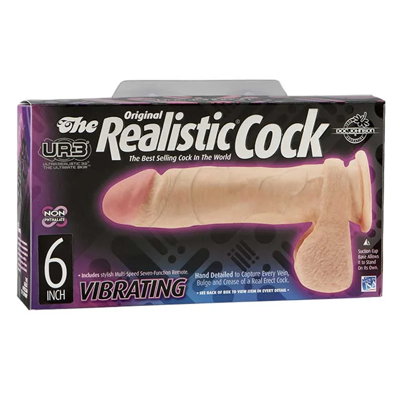 The Realistic Cock - Ur3 - Vibrating 6 Inch White