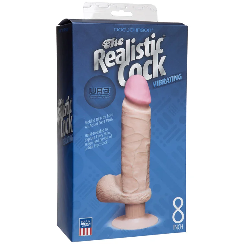 UR3 Realistic Vibrating Dildo 8.5 inch Insertable - Beige