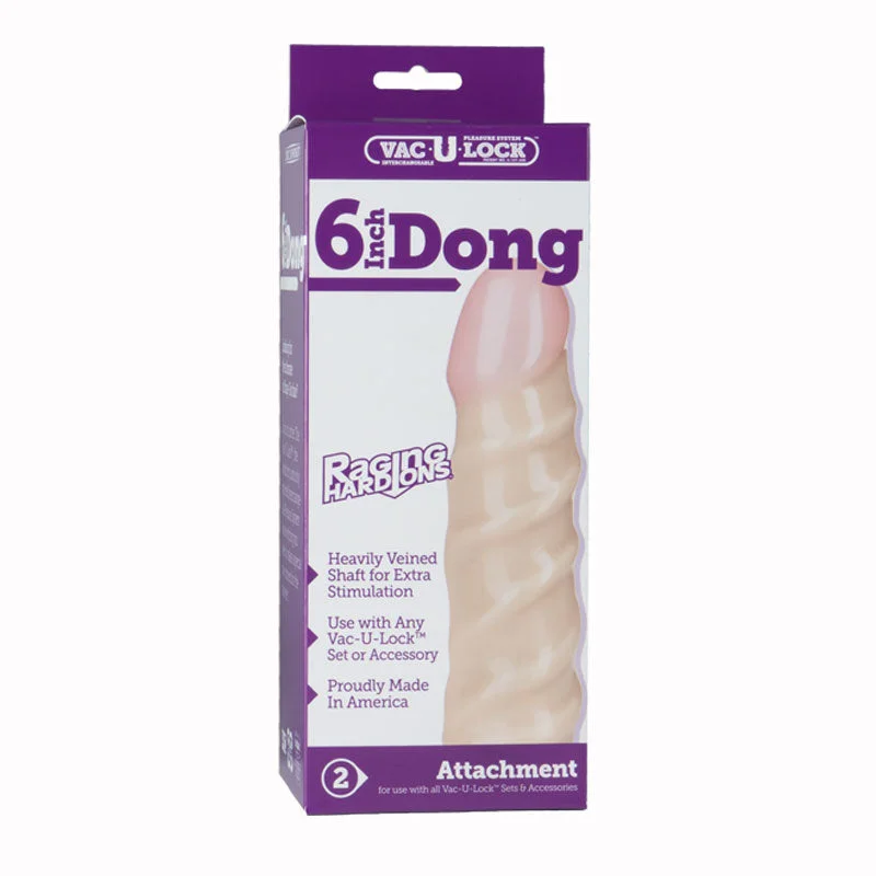 Vac-U-Lock 6" Raging Hard-Ons Dong - Beige