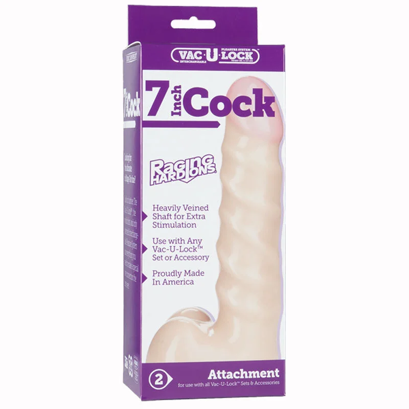 Vac-U-Lock 7" Raging Hard-Ons Cock - Beige