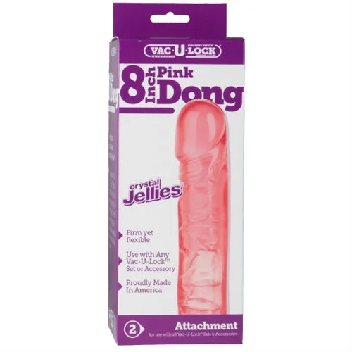 Crystal Jellies 8-Inch Dong for Vac-U-Lock Adventures