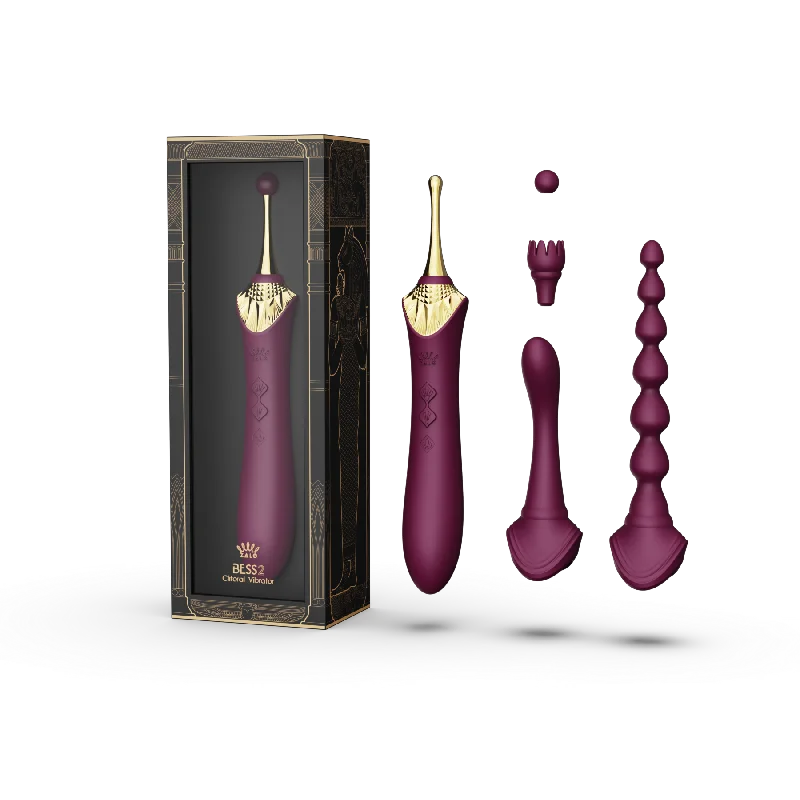 ZALO Bess 2 Clitoral Massager | Targeted Stimulation Clit Massager with 8 Vibration Modes | Waterproof Sex Toy | USB Rechargeable Batter | 1-yr Warranty | Velvet Purple