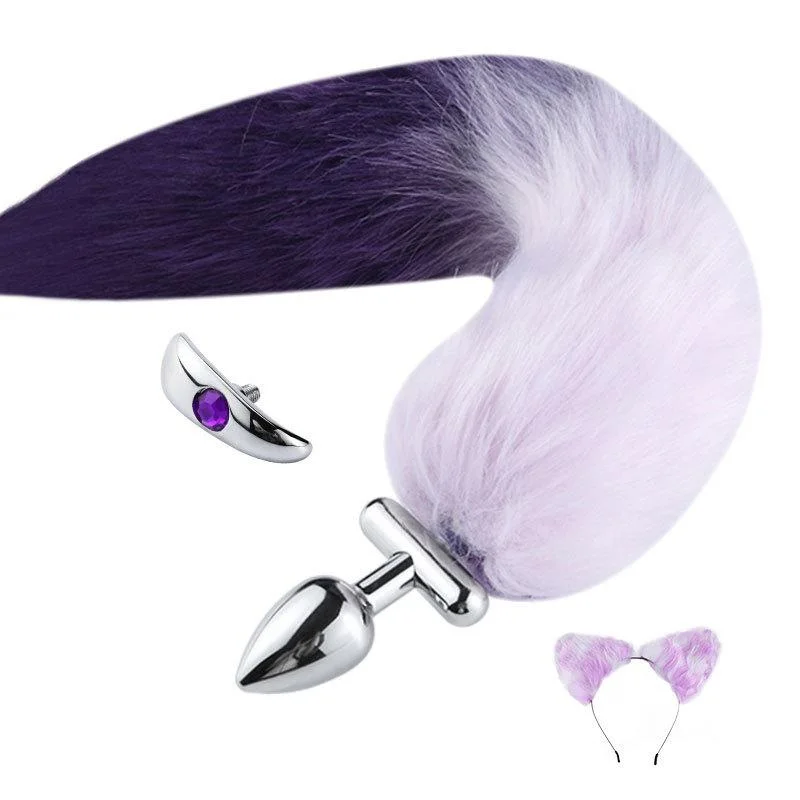 Stainless Steel Faux Fox Tail Butt Plug For Cosplay and Outside Wear