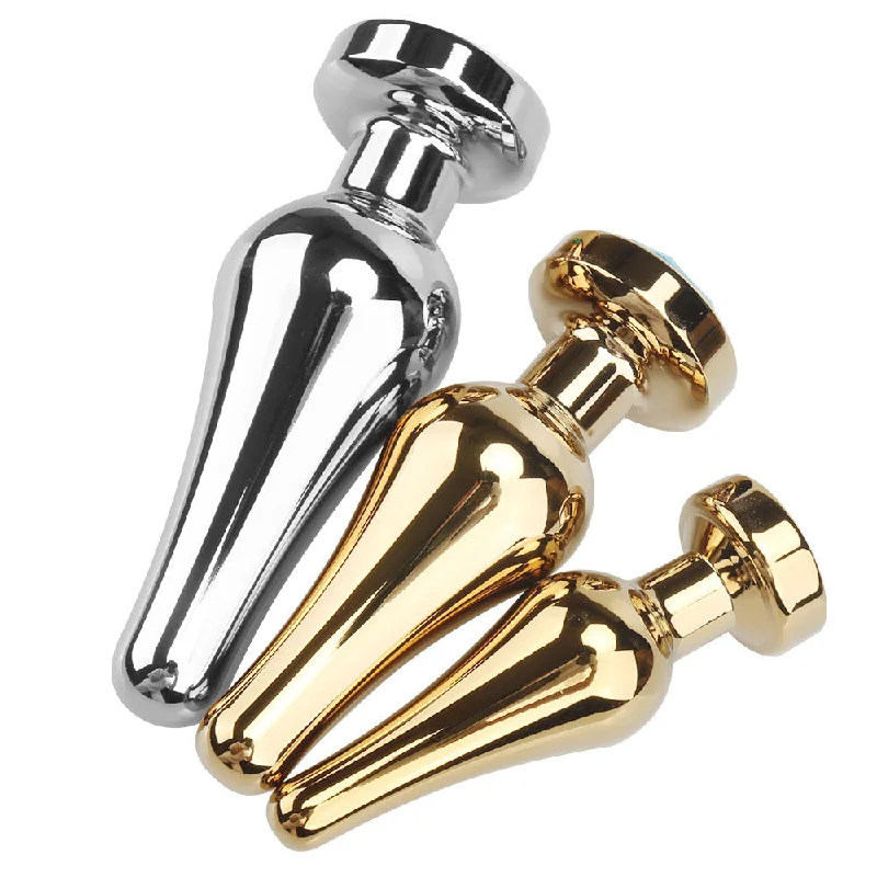 Silver Stainless Steel Metal Anal Plug