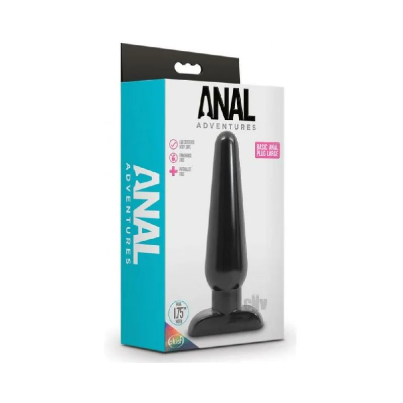 Blush Anal Adventures Basic Anal Plug - Large Black