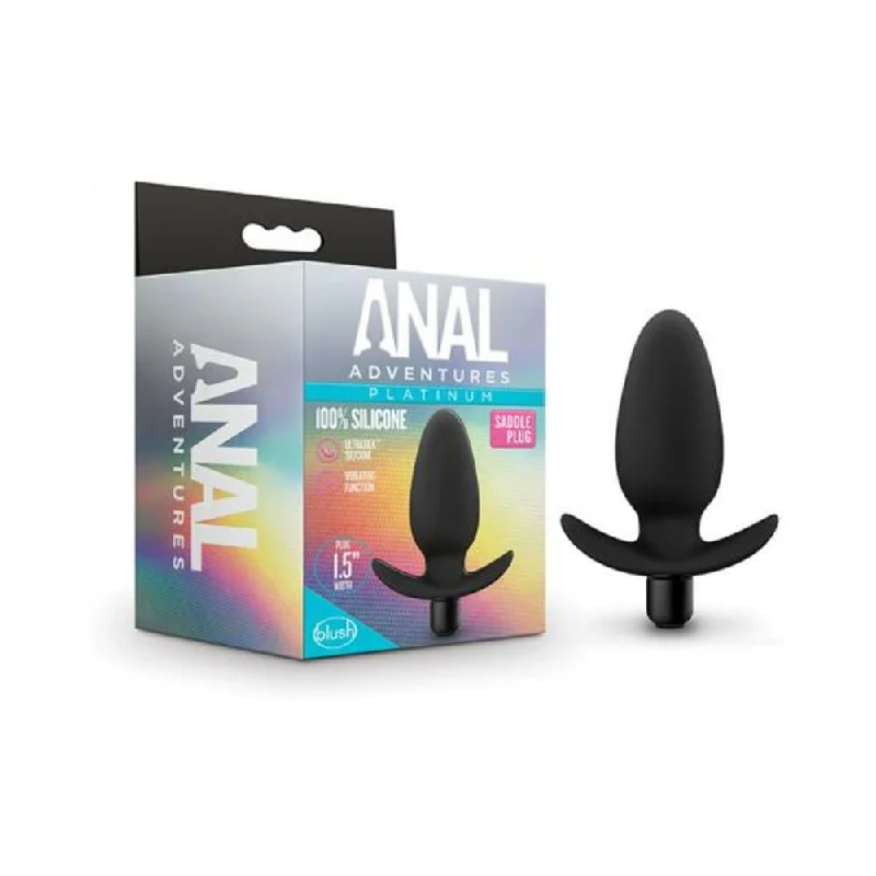 Blush Anal Adventures Platinum Silicone Saddle Plug - Black