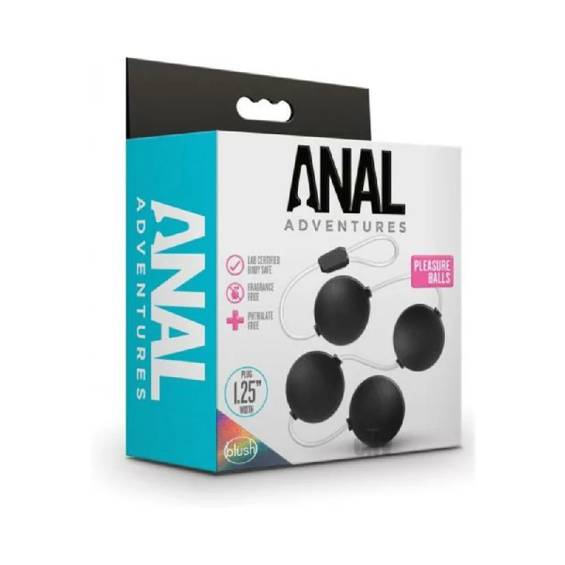 Blush Anal Adventures Pleasure Balls - Black