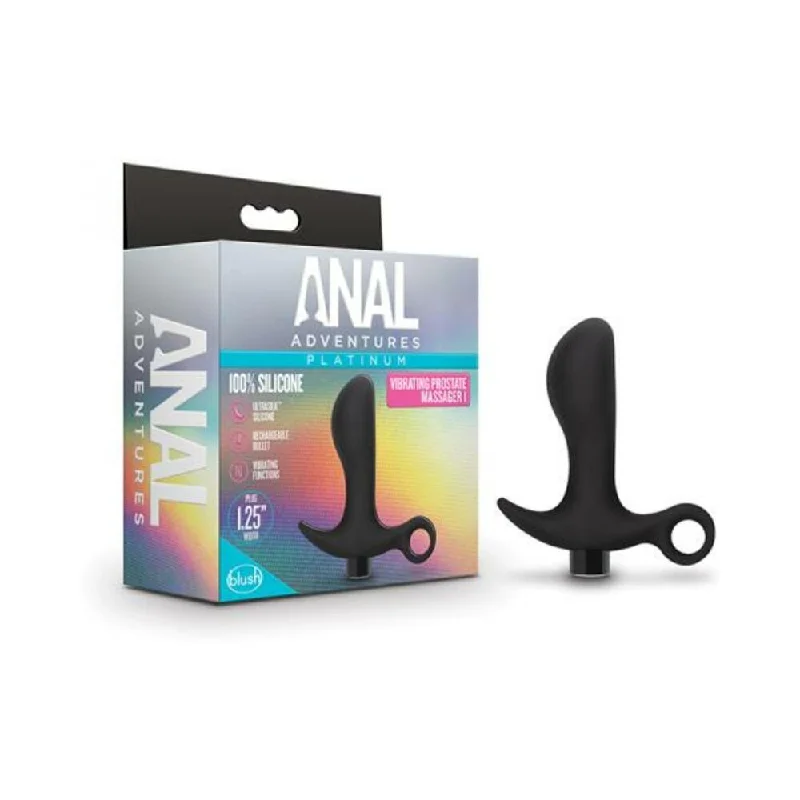 Blush Anal Adventures Platinum Silicone Vibrating Prostate Massager 01 - Black