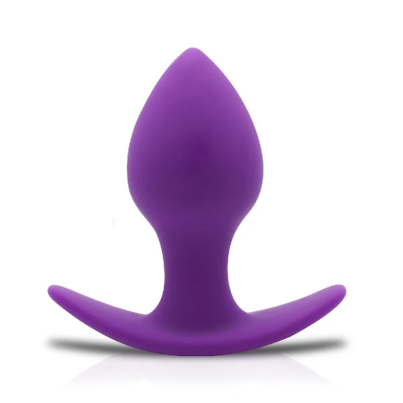 Neojoy Classic Butt Plug Silicone Purple with Rounded Base - 3.4 Inch - 8.5 cm