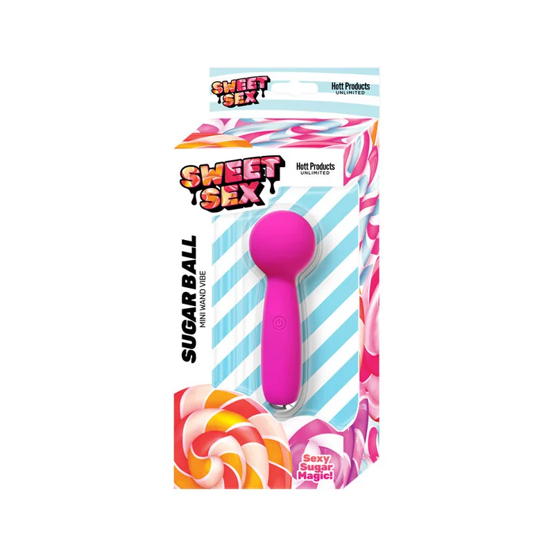 Sweet Sex Sugar Ball Silicone Mini Wand Magenta