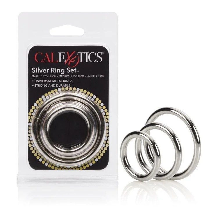 California Exotics - 3 Size Silver Ring Set