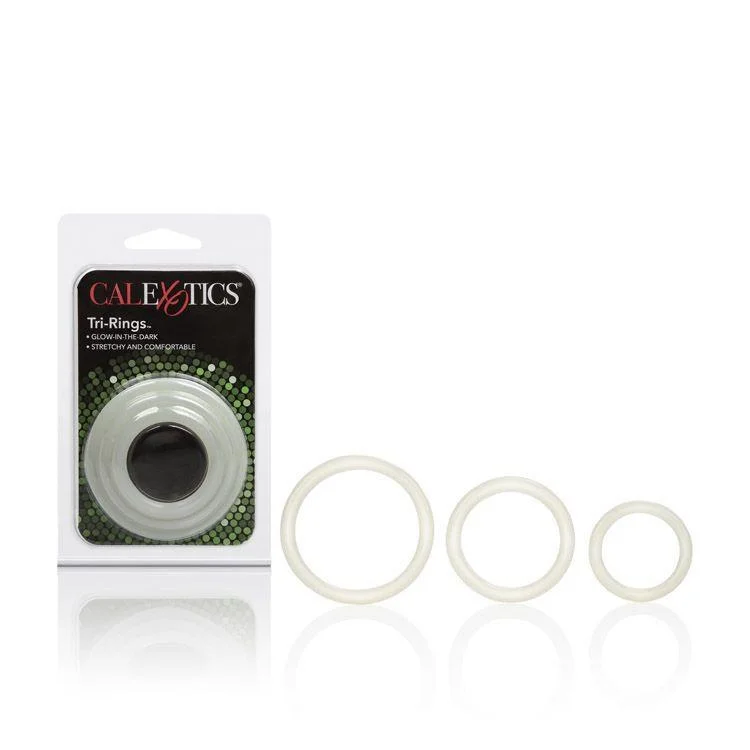 California Exotics - Tri-Rings Glow-In-The-Dark (White)