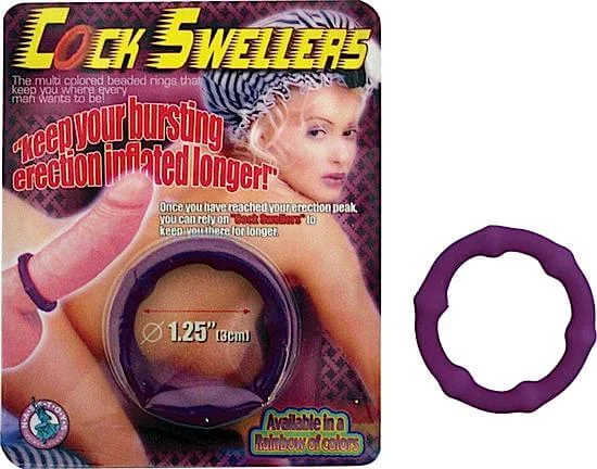 Nasstoys Cock Swellers Ring - Purple Cock Ring with Embedded Pleasure Beads