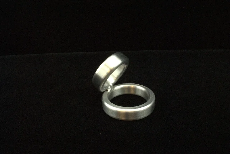 Custom Sized Ballistic Chubby 60 Degree Rings Cockring in Aluminum