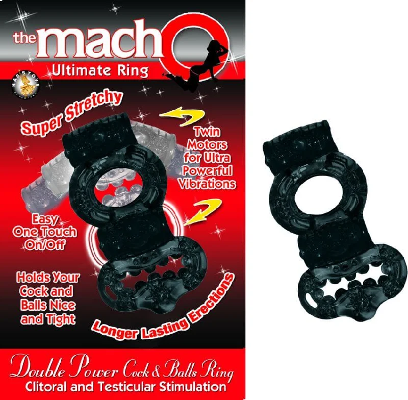 Experience Ultimate Pleasure with Macho Double Power Cock and Ball Ring