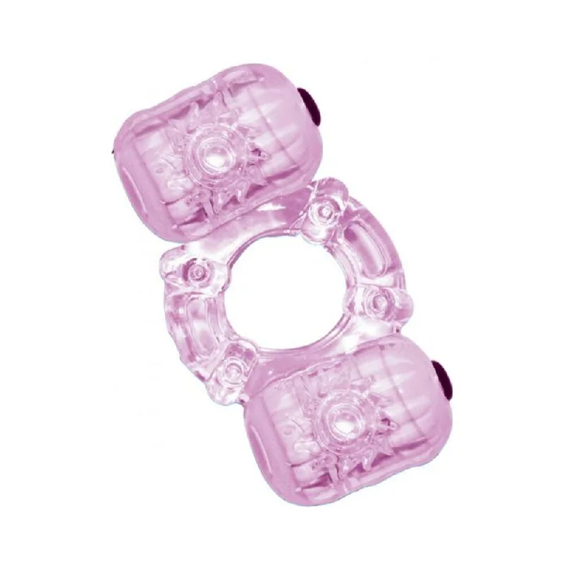 Hero Double Pleaser Teaser Cock Ring Waterproof Purple