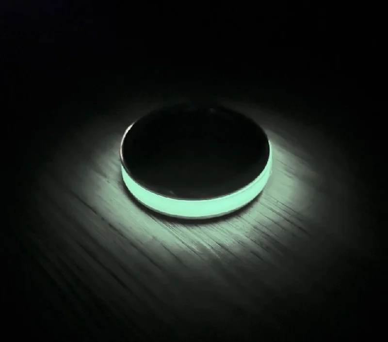 Lumiglo Style Glow in the Dark Glans Ring in Aluminum