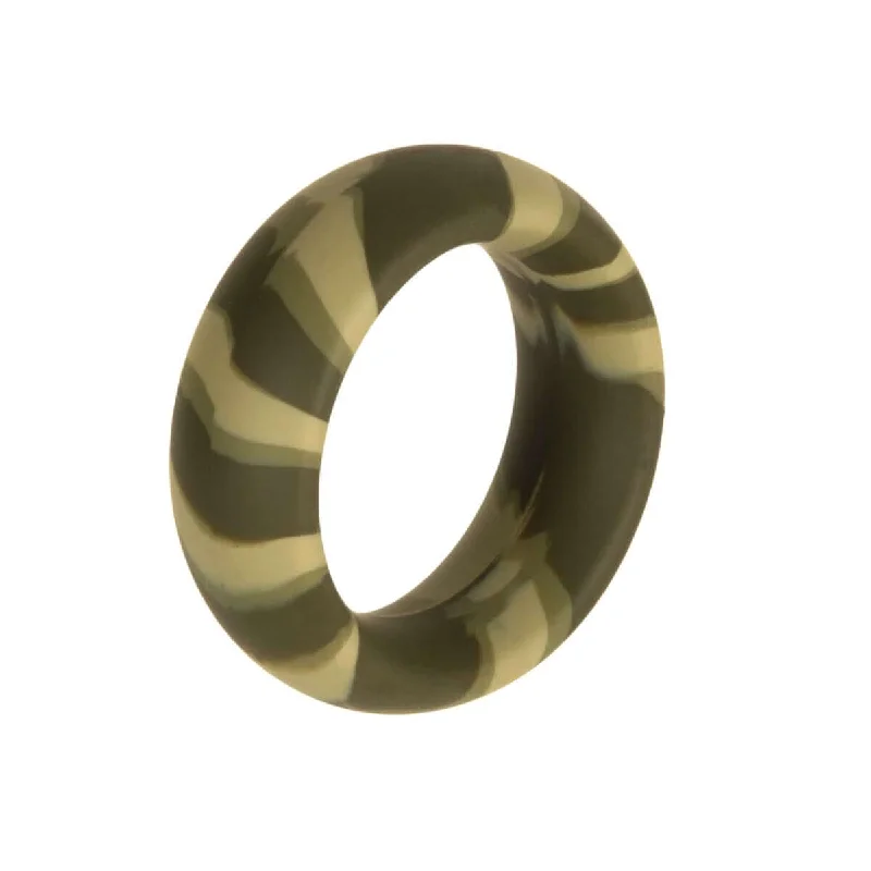 Si Novelties Major Dick Commando 1.5-Inch Wide Silicone Cock Ring - Camouflage Color