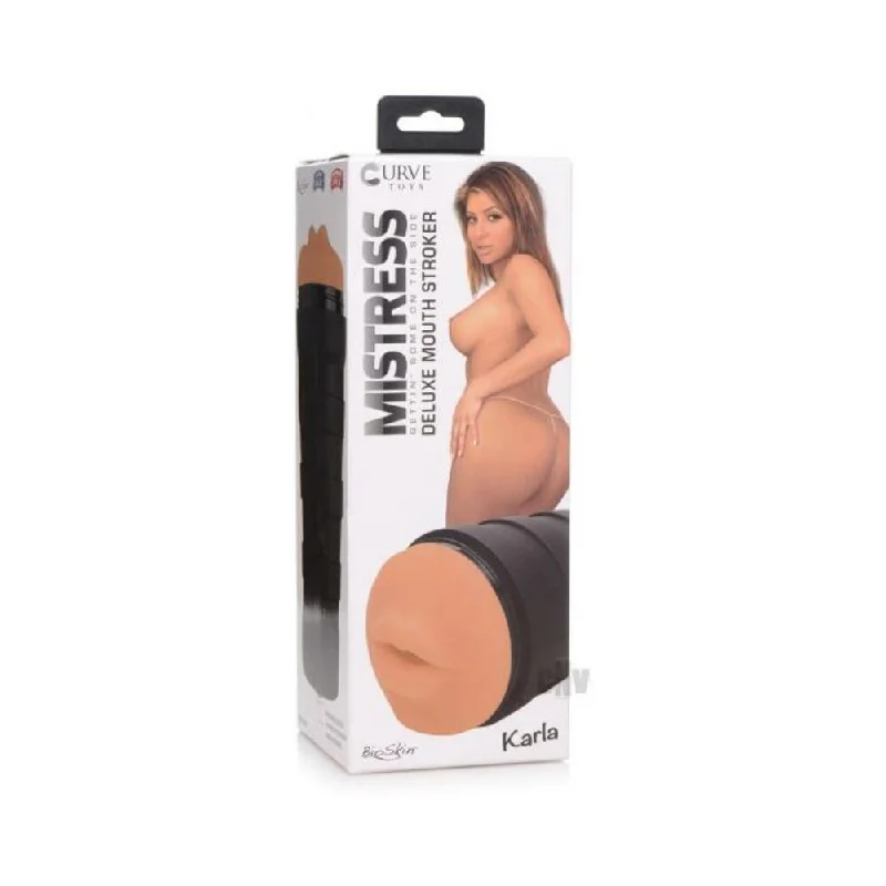 Curve Novelties Mistress Karla Deluxe Mouth Stroker - Tan