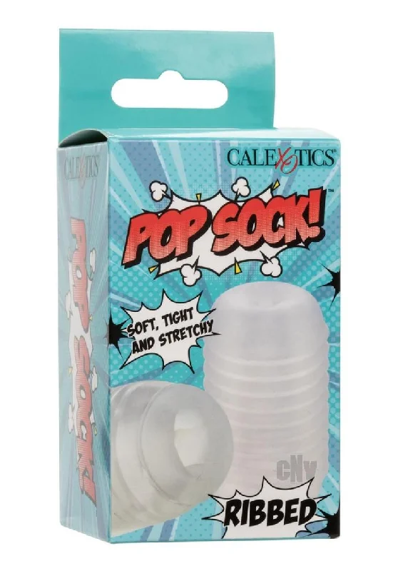 Pop Sock Ribbed Stroker Clear