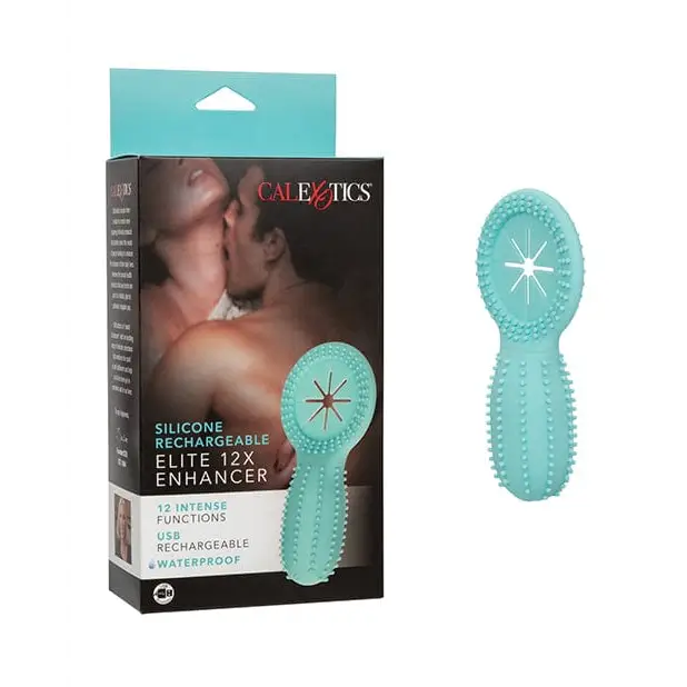 Silicone Rechargeable Elite 12x Enhancer - Blue