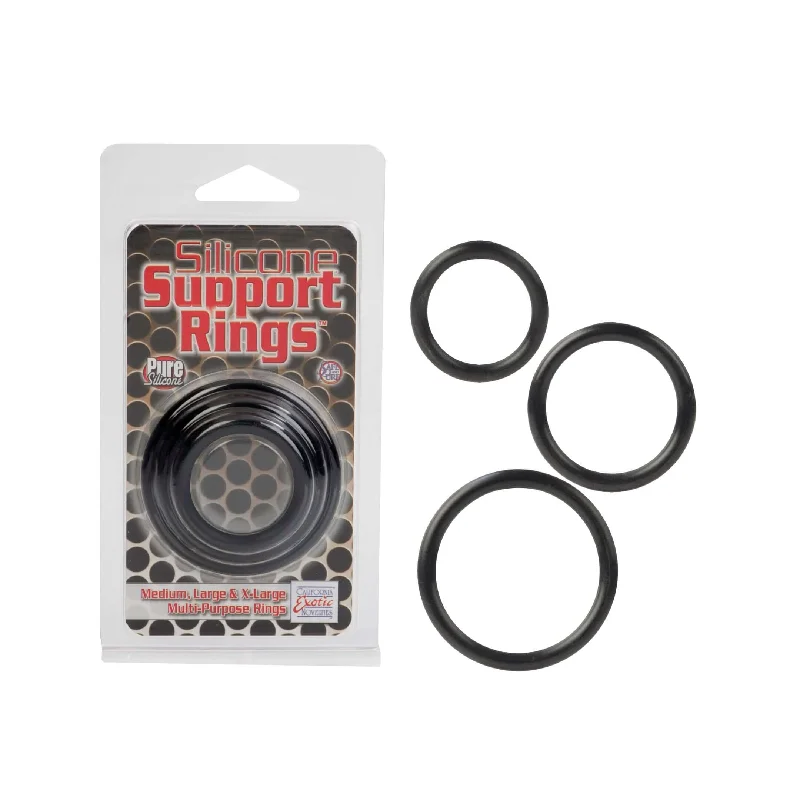 Silicone Support Rings Black 3 Piece Set