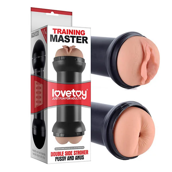 Training Master Double Side Stroker - Pussy & Ass Double Sided Stroker Masturbator