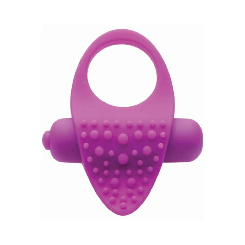 Versa Tingler Cock Ring, Finger Vibe Clit Stim Purple