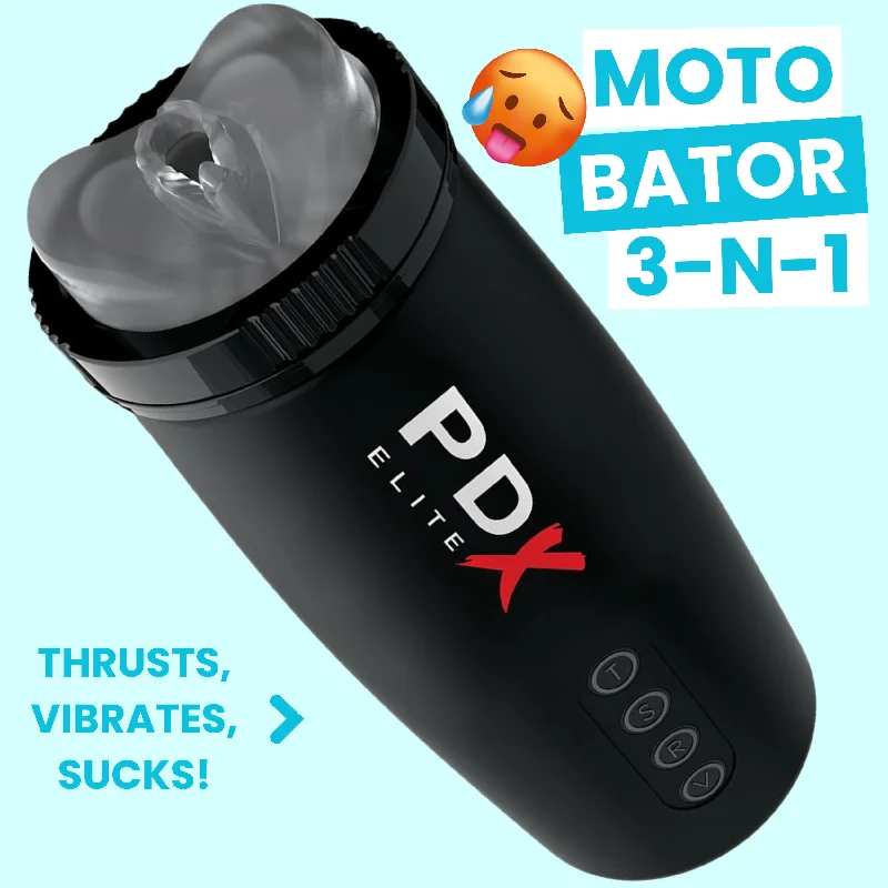 Moto Bator 3-in-1 Masturbator - Thrusting, Vibrating, & Sucking Action!