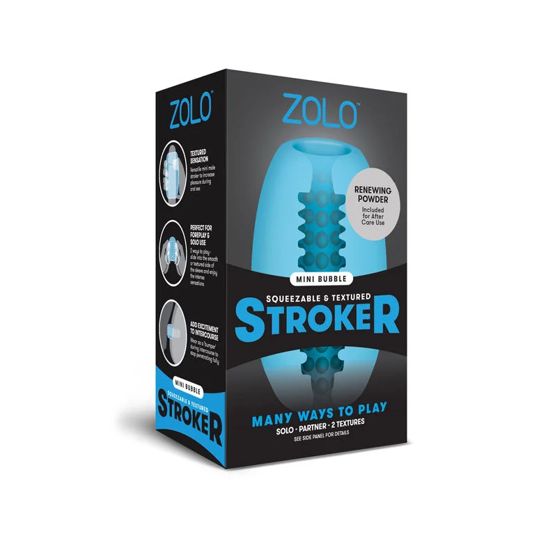 Zolo Mini Bubble Stroker - Blue Mini Stroker Masturbator